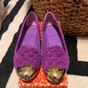 EUC Tory Burch Suede Smoking Slipper